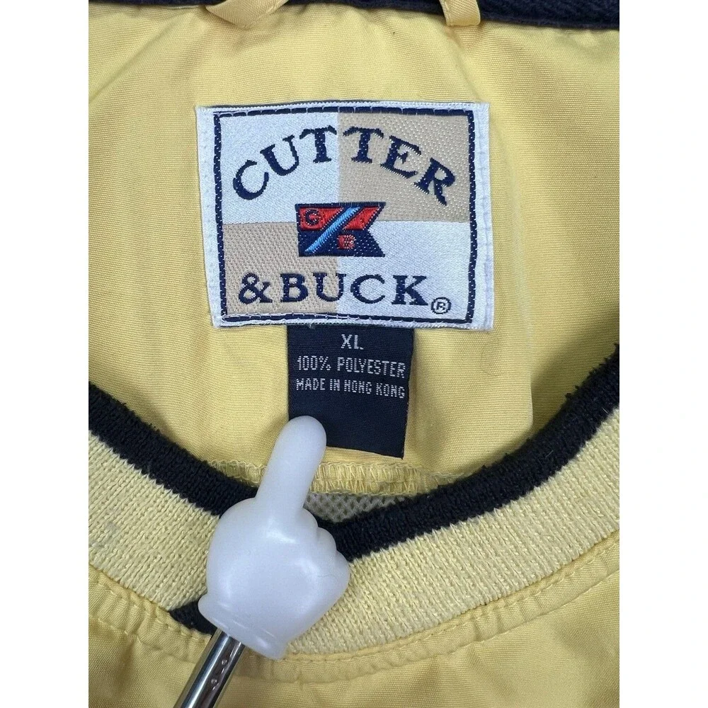 Cutter & Buck 90’s Mens XL‎ Yellow Pullover Windbreaker ClimaGuard Golf Jacket